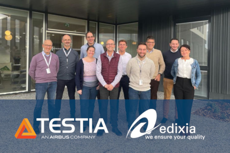 Edixia and Testia teams meet at the Testia headquarters in Toulouse